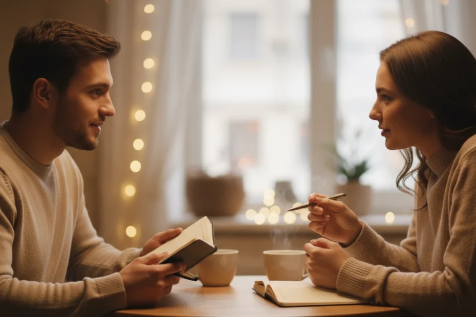 pareja conociendose con 30 preguntas para mejorar la relacion