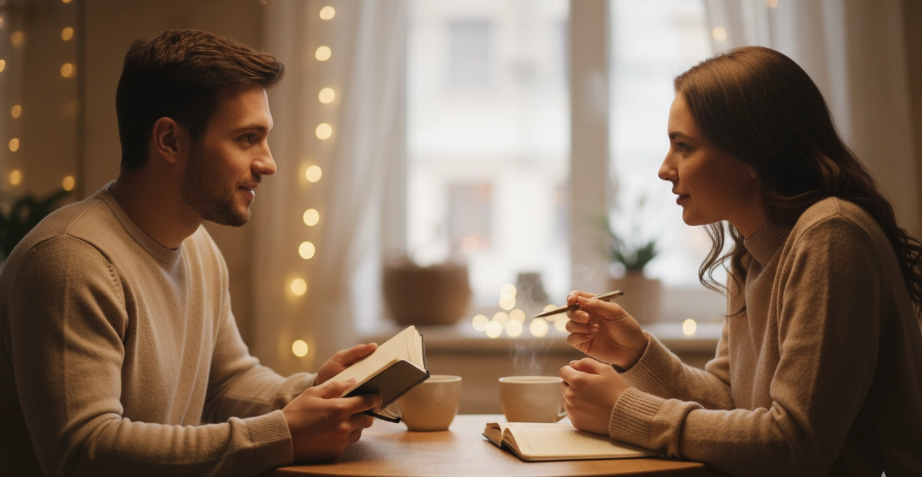 pareja conociendose con 30 preguntas para mejorar la relacion